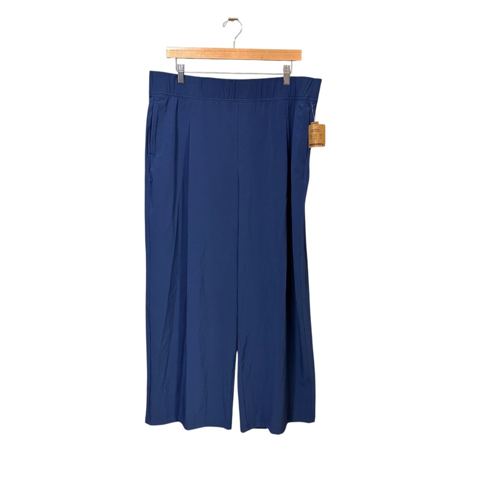 Eddie Bauer Departure Wide-Leg Pants Blue Petite XL UPF 50+ Moisture Wicking